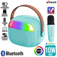 Caixa de Som Bluetooth 10W RGB XDG-67 Xtrad - Azul